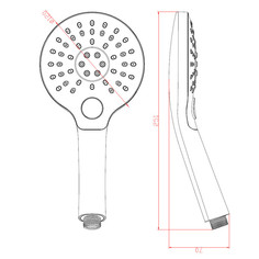 Лейки для душа насадка душевая ESKO 120мм 3 режима хром ЕСКО