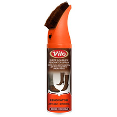Краски для обуви краска VILO восстановитель для любых изделий из замши и нубука 200мл коричневая