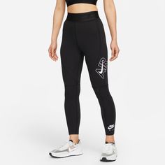 Женские леггинсы Air High-Waisted Graphic Leggings Nike