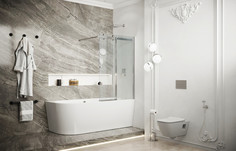 Шторка для ванны 100 см Ambassador Bath Screens 16041116 прозрачное