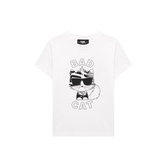 Хлопковая футболка Karl Lagerfeld Kids