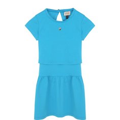 Хлопковое платье с декоративной спинкой Armani Junior