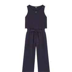 Комбинезон из вискозы с поясом Armani Junior