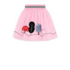 Многослойная юбка с аппликациями и широким эластичным поясом Simonetta Mini