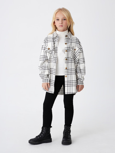 Вязаные леггинсы с добавлением шерсти для девочек (черный, 152) Sela