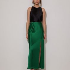 Юбка из шелка Mulberry с разрезом 12 STOREEZ