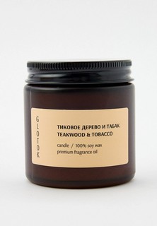 Свеча ароматическая Arome Le Comptoir De Paris "TEAKWOOD & TOBACCO" (ТИКОВОЕ ДЕРЕВО И ТАБАК), 120 гр.