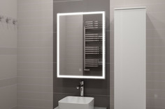 Зеркальный шкаф 60х80 см белый R Art&Max Techno AM-Tec-600-800-1D-R-DS-F
