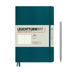 Записная книжка Leuchtturm А5, в точку, тихоокеанский зеленый, 123 страниц, мягкая обложка