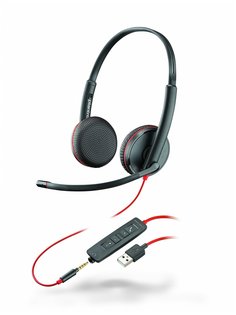 Наушники Plantronics Blackwire C3225 черный/красный (209747-201)