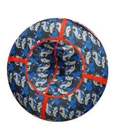 Санки надувные "Ватрушка" D-1,1 м (с рисунком) с молнией Noname