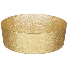 Салатник стекло, круглый, 16х5 см, Miracle gold shiny, Akcam, 339-387
