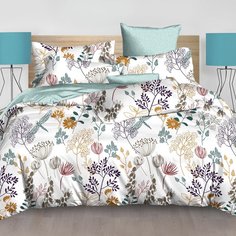 Постельное белье 1.5-спальное, простыня 150х220 см, 2 наволочки 70х70 см, пододеяльник 145х215 см, Cleo, поплин, коллекция Pure Cotton, 15/217-PC