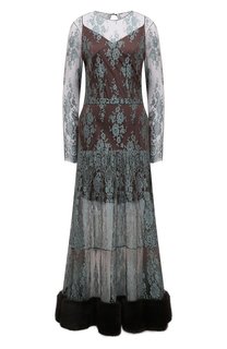 Платье с отделкой из меха норки Yana Dress