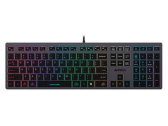 Клавиатура A4Tech Fstyler FX60 USB Slim Multimedia LED Grey-Neon