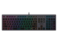 Клавиатура A4Tech Fstyler FX60 USB Slim Multimedia LED Grey-Neon