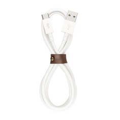 Кабель VLP Nylon Cable USB-USB Type-C 1.2 м, белый