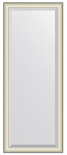 Зеркало напольное 109х200 см белая кожа с хромом Evoform Exclusive floor BY 6192