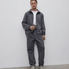 Брюки из хлопка с начесом 12 STOREEZ