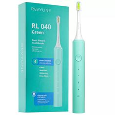 Электрическая звуковая зубная щетка Revyline RL 040, цвет зелёный