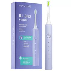 Электрическая звуковая зубная щетка Revyline RL 040, цвет фиолетовый