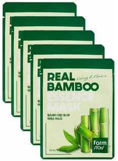 Набор FarmStay: Тканевая маска для лица с экстрактом бамбука, 23мл, 5шт