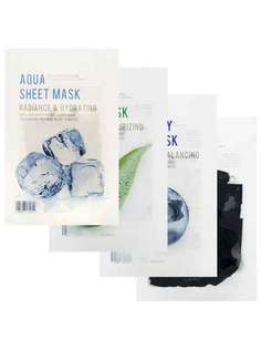 Набор тканевых масок Eunyul, 4 шт, "Успокаивающий эффект для жирной кожи"