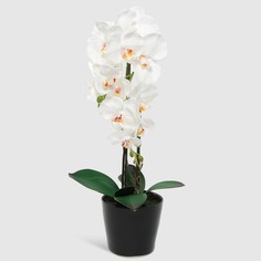 Цветок искусственный Fuzhou Light в горшке орхидея белая 62 см
