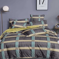 Постельное белье 1.5-спальное, простыня 150х220 см, 2 наволочки 70х70 см, пододеяльник 145х215 см, Cleo, поплин, коллекция Pure Cotton, 15/232-PC