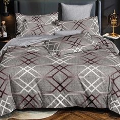 Постельное белье евростандарт, простыня 220х240 см, 2 наволочки 70х70 см, пододеяльник 200х220 см, Cleo, поплин, коллекция Pure Cotton, 30/202-PC