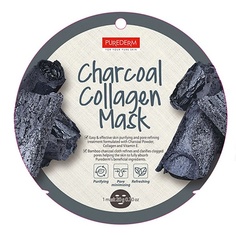 Маска для лица PUREDERM Маска коллагеновая очищающая с экстрактом угля Charcoal Collagen Mask