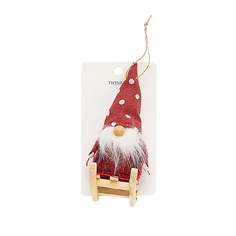 Аксессуары для дома TWINKLE Декоративная елочная игрушка Санта на санках Red