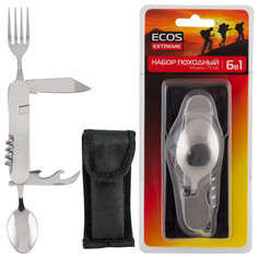 Ножи и приборы походные набор походный ECOS TS-06 6в1