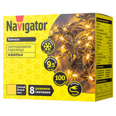 Гирлянды электрические гирлянда NAVIGATOR 9,5м 100LED теплый белый