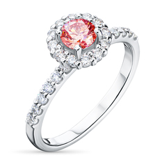 Кольцо из белого золота э0912кц06165200_pink ЭПЛ Даймонд