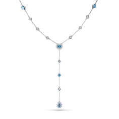 Колье из белого золота э0912кл12210372_blue ЭПЛ Даймонд