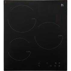 Варочная панель электрическая Kitll KHH 4501 BLACK, 3 конфорки, 45x52 см, цвет черный