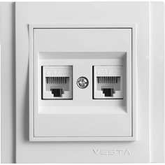Двойная розетка для сетевого кабеля Vesta Electric