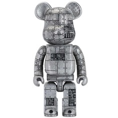 Фигура Bearbrick Medicom Toy Royal Selangor Steampunk Iron Bright 400%