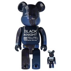 Фигура Bearbrick Medicom Toy Set Black Knight Satellite 400% and 100%