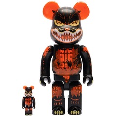 Фигура Bearbrick Medicom Toy Set Melting Godzilla Clear Orange 400% & 100%