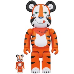 Фигура Bearbrick Medicom Toy Set Tony The Tiger Vintage Kelloggs 400% and 100%