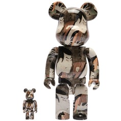 Фигура Bearbrick Medicom Toy Set Toshusai Sharaku Actor Otani Oniji III as the Footman Yakko Edohei 400% and 100%