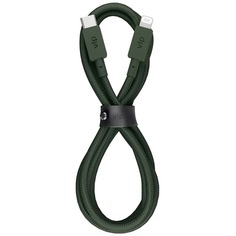 Кабель VLP Nylon Cable USB Type-C-Lightning 1.2 м, тёмно-зелёный