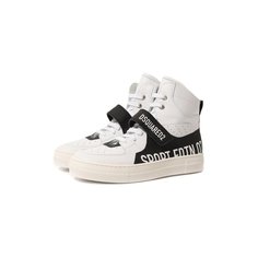 Высокие кеды из кожа Dsquared2