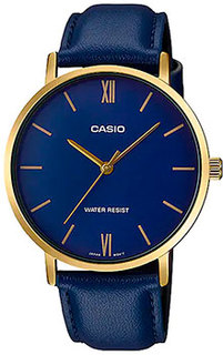 Японские наручные мужские часы Casio MTP-VT01GL-2B. Коллекция Analog
