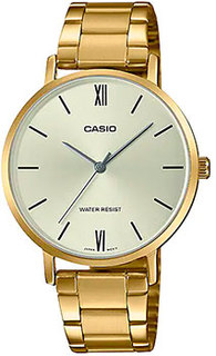 Японские наручные женские часы Casio LTP-VT01G-9B. Коллекция Analog