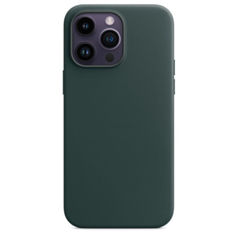 Чехол защитный Red Line для iPhone 14 Pro Max, для MagSafe, кожаный, оливковый