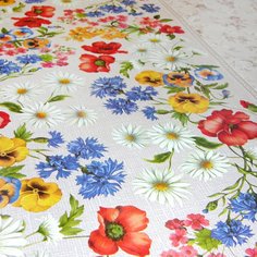 Клеенка стол ПВХ на нетканой основе Мажор 1,3*20м 515/0 Россия