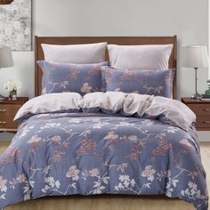 Постельное белье евростандарт, простыня 230х250 см, 2 наволочки 70х70 см, 2 наволочки 50х70 см, пододеяльник 200х220 см, Karteks, сатин, КВ431